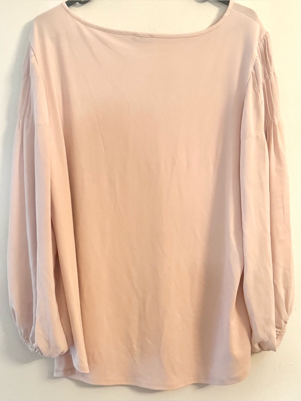 Ann Taylor Women's Blush Pink Balloon Puff Sleeve Relaxed Fit Top Size XXL - Picture 3 of 8